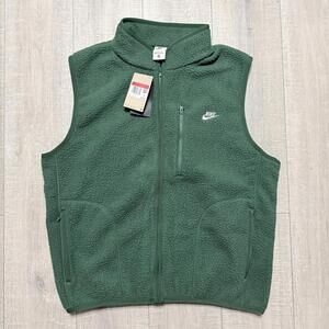 Nike Olive Green Fleece Performance Vest